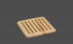 Dessous de plat carre en bois 19 X 19 cm