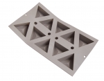 Elastomoule 10 triangles 30 x 17,6 cm (66 mm x 57 mm x H 3.5 mm - 5.6 cl)
