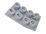 Elastomoule 8 cylindres remparts/escalier 30 x 17,6 cm (diam 60 mm x H 10 mm)