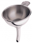 Entonnoir a decanter en etain massif brillant Sphere Peugeot avec filtre acier
