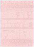 Torchon Essuie-verres Le Jacquard Francais 60x80 Cristal Rose Dragee 100% lin