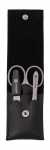 Etui manucure en cuir 3 pieces - Noir