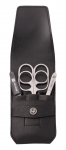 Etui manucure en cuir 4 pieces - Noir