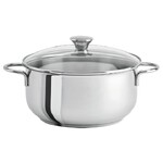 faitout 16 cm induction master poignee fixe + couvercle verre