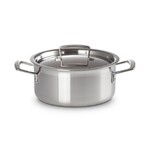 Faitout Bas 20 cm Inox Classique avec Couvercle
