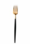 Fourchette de service Goa en acier inoxydable brosse Gold & manche noir