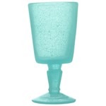 Gobelet sur pied o 8 cm H.16 cm Turquoise