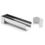 Gouttiere a buche ronde fine demontable grand modele en inox  30 x 8 cm
