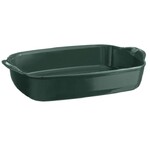 Grand plat rectangulaire Ultime en ceramique 42,5 cm x 28 cm Vert Cedre