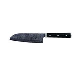 Grand Santoku KIZUNA lame noire manche noir 16cm