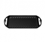 Gril Sensation Le Creuset fonte rectangulaire 32.5 x 22 cm avec poignees fonte -