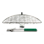 Double grille demi-lune reversible en inox L XL XXL