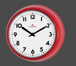 Horloge Retro o 24 cm rouge