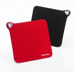 Lot de 2 maniques / dessous de plat 18 cm en neoprene rouge & noir