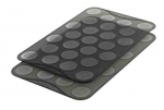 Lot de 2 plaques a macarons 20 x 30 cm pour 25 empreintes de o 4 cm Mastrad