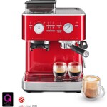 Machine a cafe semi automatique avec broyeur - Rouge Pomme d'amour
