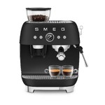 Machine a cafe combinee avec expresso broyeur Vintage Annees 50 Noir Mat
