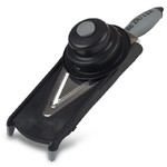 Mandoline Kobra V Axis : coupe-tranche professionnel noir avec poussoir de secur