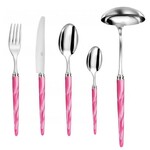 Menagere de 49 pieces Tang fuchsia sans ecrin