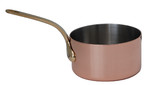 Mini casserole Inocuivre en cuivre-inox sans couvercle queue Laiton o10cm