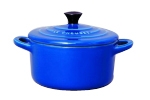 Mini cocotte ceramique 10 cm Bleue