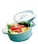 Mini cocotte porcelaine+couvercle 0.45 l 13 x 12 x 6.5
