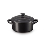 Mini-Cocotte Ronde En Fonte Emaillee 10 cm Noir Mat