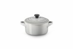 Mini-cocotte ronde individuelle en ceramique avec couvercle 10cm gris mist grey