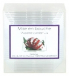 Mise en bouche transparente - boite de 24 assiettes carrees 3.5 cl