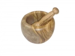 Mortier et pilon en olivier diametre 16 cm