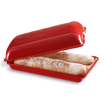 Moule Ciabatta en ceramique39x23 cm Rouge Grand Cru