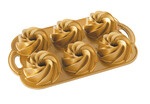 Plaque de 6 gateaux Rosace gold en fonte d'aluminium Nordic Ware