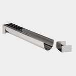 Moule gouttiere ronde inox demontable a buches, terrines ou gateaux roules 58 cm x 8 cm x 6.5 cm&nbsp; (ht)