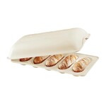 Moule mini baguettes en ceramique 39x23 cm Blanc Lin