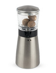 Moulin a muscade manuel en acrylique et inox brosse Daman 15 cm