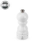 Moulin a Sel Manuel 12 cm en Bois Laque Blanc PARIS U'SELECT Mecanisme Zirlion