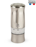 Moulin a sel electrique Zeli Chrome mat 14 cm