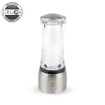 Moulin a Sel Manuel 16 cm en Acrylique Transparent / Inox DAMAN Mecanisme Zirlio