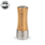 Moulin a Sel Manuel 16 cm en Bois Olivier/Inox MADRAS Mecanisme Zirlion