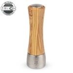 Moulin a Sel Manuel 21 cm en Bois Olivier/Inox MADRAS Mecanisme Zirlion