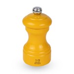 Moulin a sel manuel en bois laque, jaune safran, 10 cm - 4in.