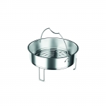 Panier non perfore en inox avec trepied 22 cm pour autocuiseurs Fissler de 3.5 a