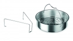 Panier perfore en inox avec trepied 26 cm pour autocuiseurs Fissler de 8 & 10 li