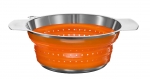 Passoire pliable o 20 cm en silicone / inox orange