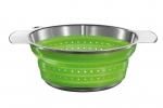 Passoire pliable o 24 cm en silicone / inox vert