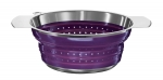 Passoire pliableo 24 cmen silicone / inox violet Rosle