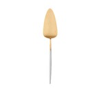 Pelle a tarte Goa en acier inoxydable brosse Gold & manche blanc