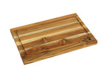 Planche a decouper en teck de 45 cm x 30,5 cm et 23,8 mm de hauteur.