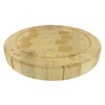 Planche de decoupe charme bois de bout 40 x 30 x 5 cm avec rigole ramasse jus et