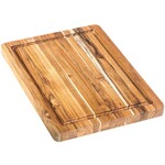 Planche en teck SCANDI avec rigole epaisseur - 2,5 cm - 36 x 26 cm